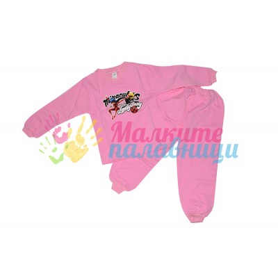Детска ватирана пижама - Калинката в светло розово